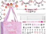 Set creativo para hacer pulseras con dijes y cuentas