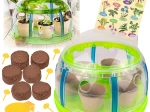 Set bio del pequeño jardinero: mini invernadero con herramientas y semillas para cultivar plantas