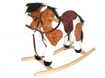 Caballo balancín con efectos marrón y blanco 74 × 58 cm