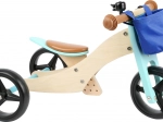 Bicicleta sin pedales de madera 2 en 1 TRIKE turquesa