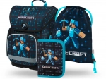 Conjunto escolar BAAGL ERGO MINECRAFT Blue Axe – mochila, estuche y bolsa