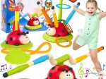 Woopie juego interactivo 3 en 1 para niños: barra saltarina, lanzador de cohetes y lanzamiento de aros Biedronka