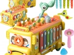 Autobús interactivo Montessori 6 en 1 para niños a partir de 18 meses