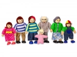 Familia de madera para casita de muñecas