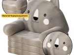 Sillón infantil plegable Gato Gris de 3 niveles