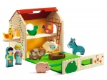 Djeco granja de madera portátil con animalitos