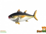 Modelo de plástico de atún común de 12 cm