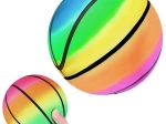 Pelota de goma arcoíris para niños 23 cm, ligera e inflable