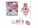 Muñeca 35 cm bebe y hace pis Tosia con accesorios