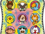 Alfombra de retos de baile para niños con animalitos