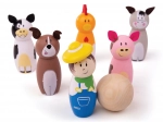 Boliches de madera granja de Bigjigs Toys