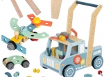 Andador-coche de madera y mini taller STEM TOOKY TOY