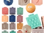 Cubos y pelotas sensoriales blandos, set educativo de 15 piezas