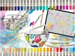 Marcadores acrílicos para textil, piedra y vidrio – set de 48 colores